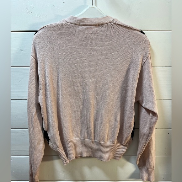 JONES NEW YORK Pink Argyle Cardigan – Size M - Picture 5 of 7